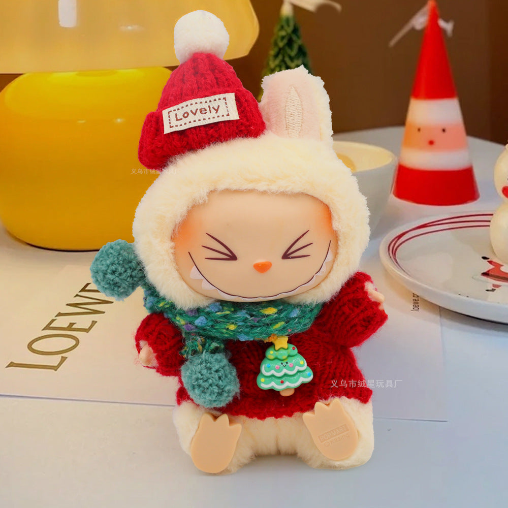 Wholesale 5pcs Christmas doll clothes 17cm keychain clothing set Doll Accessories