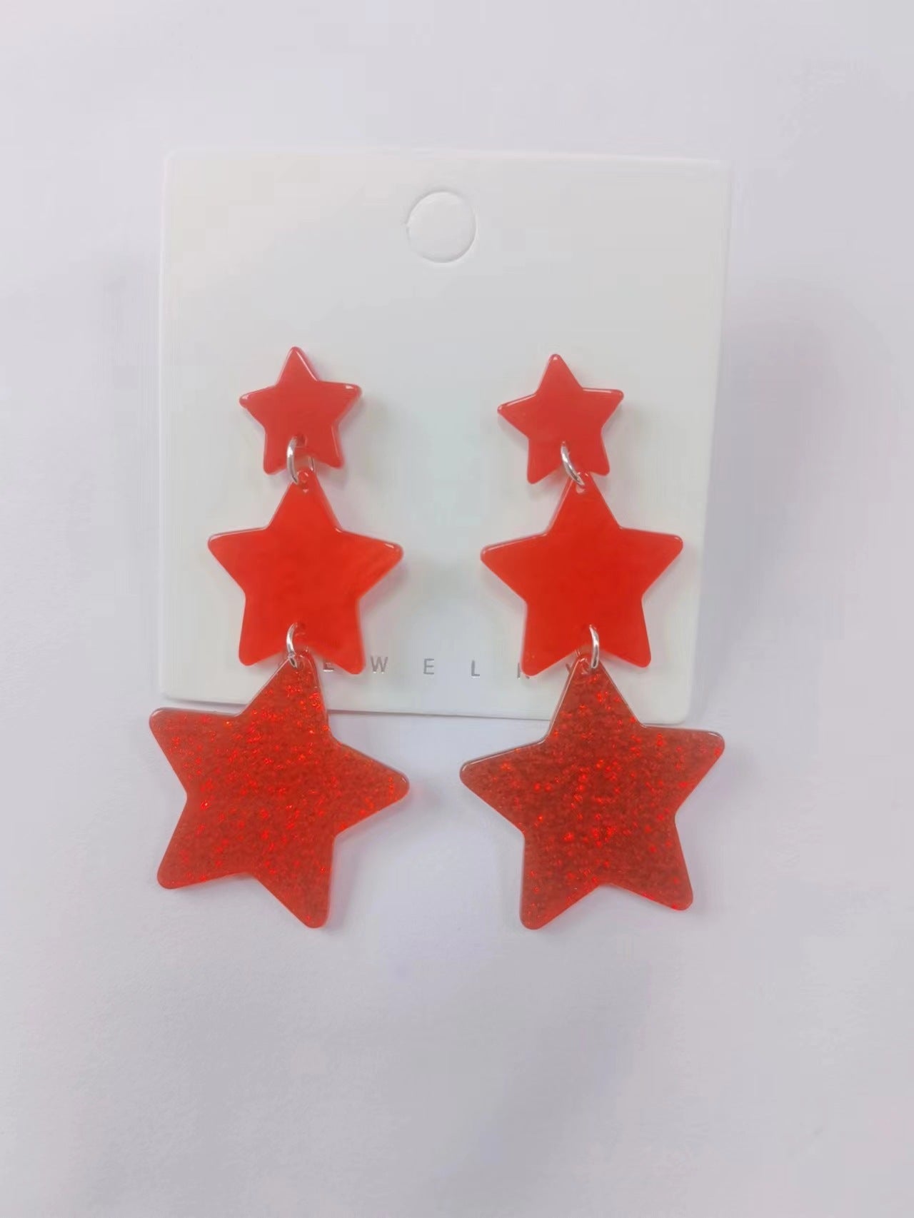 Wholesale Y2K Five Pointed Star Acrylic Earrings