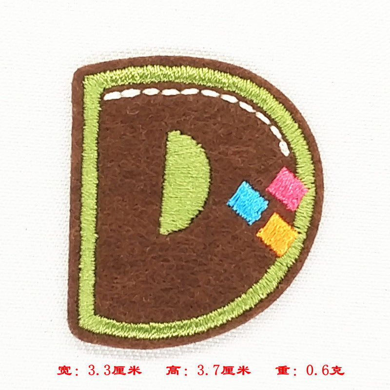 Wholesale Colorful English letter embroidery DIY Patches