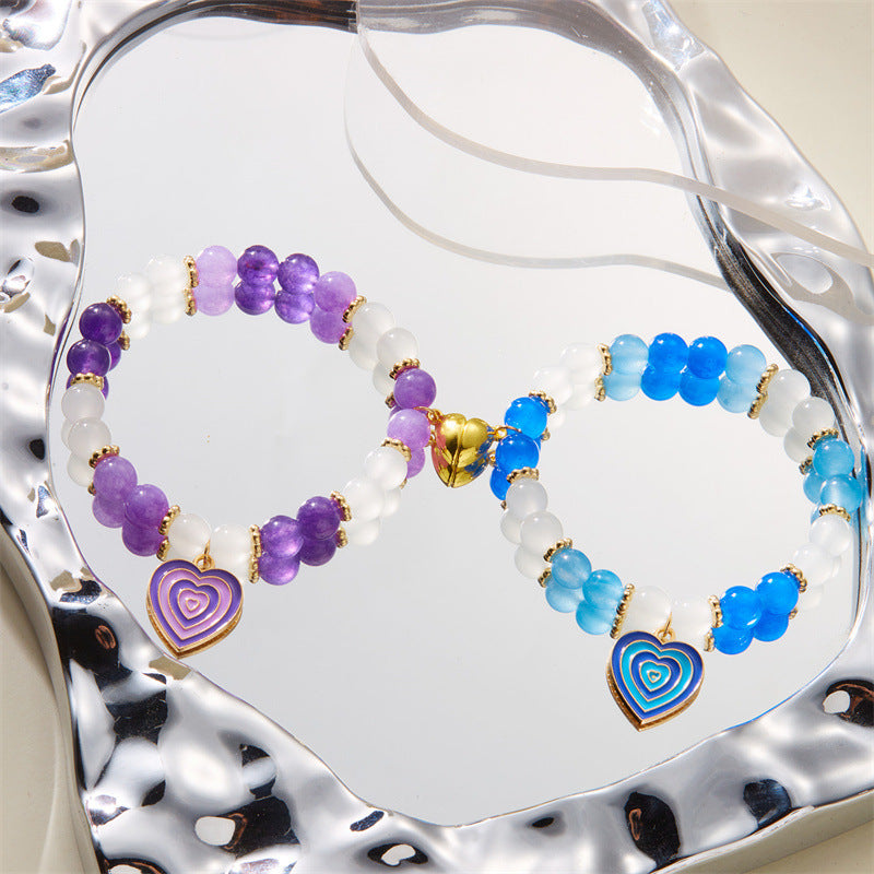 Wholesale  Design Loving Couple Magnetic Bracelet