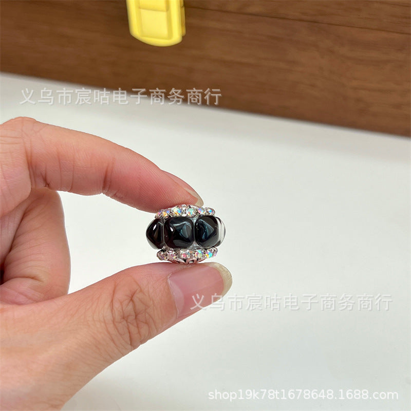 Wholesale 10pcs cat' s eye stone mocha cube  Acrylic Beads