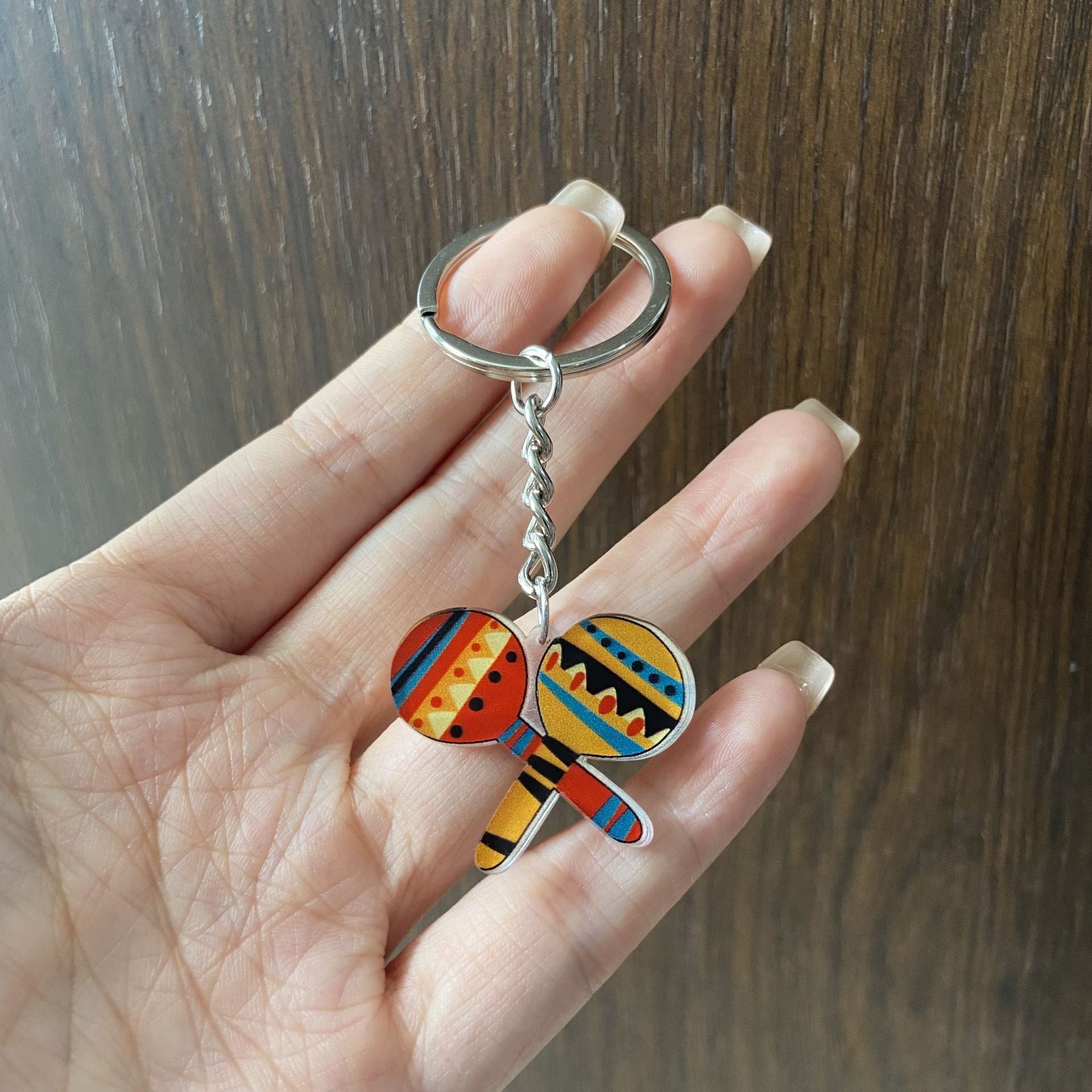 Wholesale Colorful Cartoon Acrylic Carnival Party Keychain Pendant Bag Charm Boutique Resale