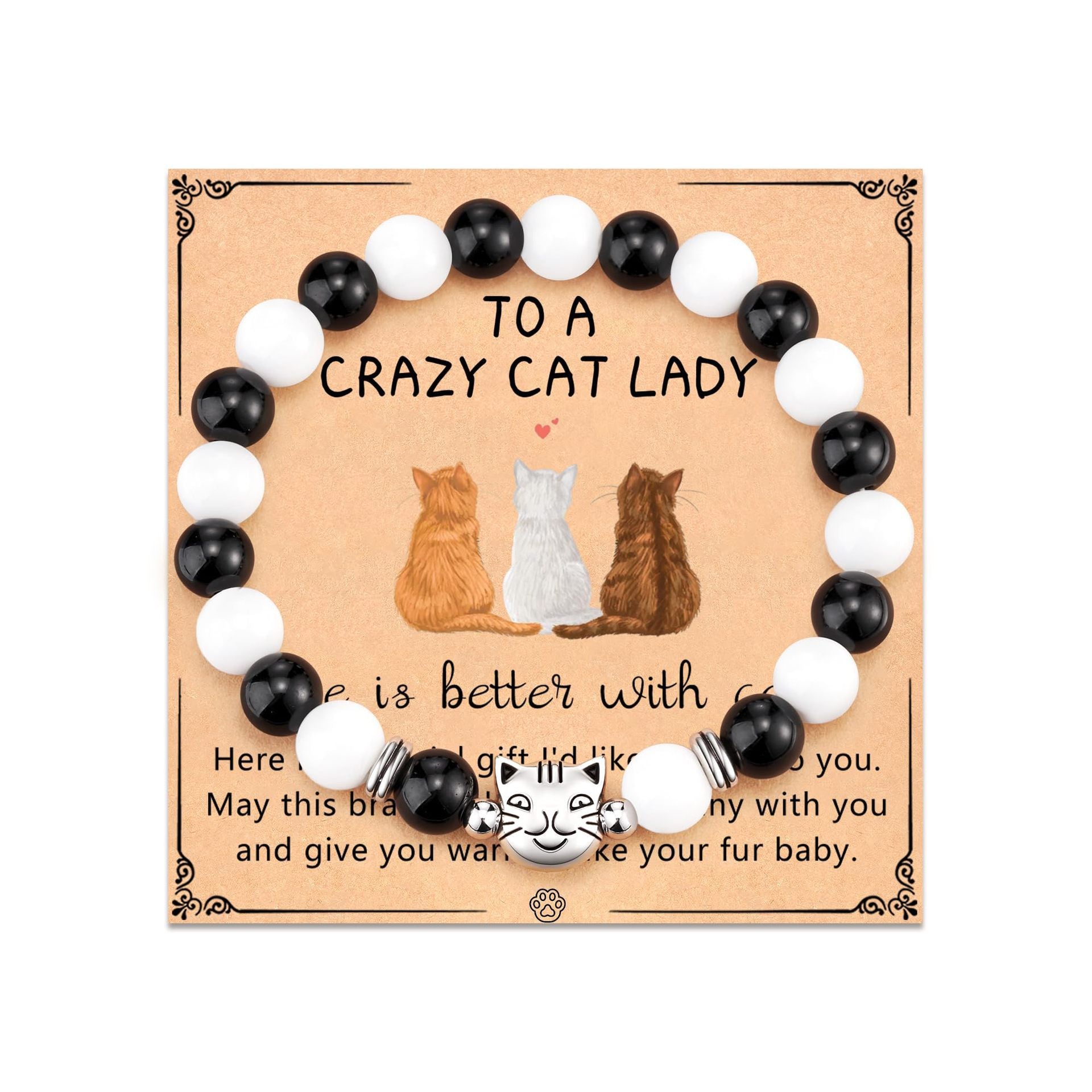 Wholesale Natural Stone Cat Black Magnet Tabby Bracelet