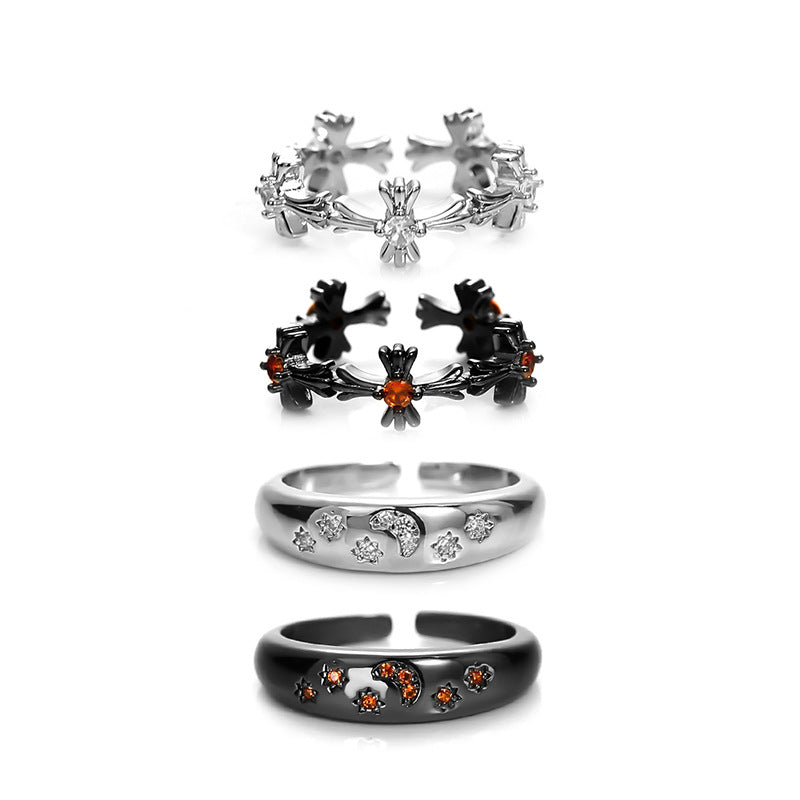 Wholesale Dark Gothic style cross retro ring