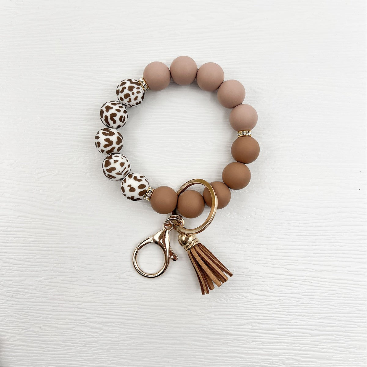 Wholesale  Silicone Bead Bracelet Keychain