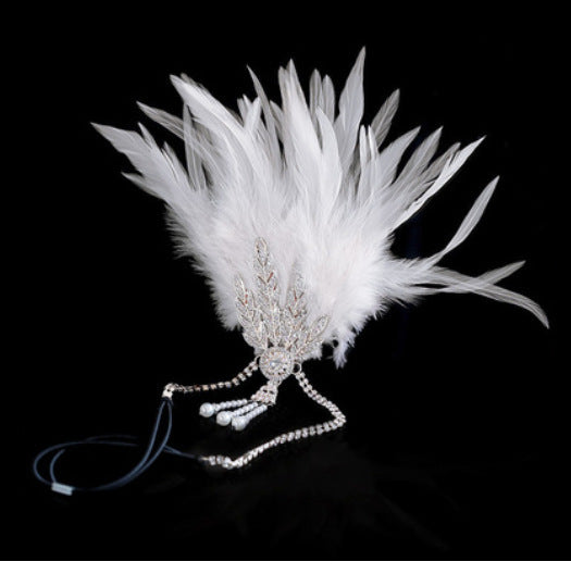 Wholesale Pearl Feather Alloy Headband