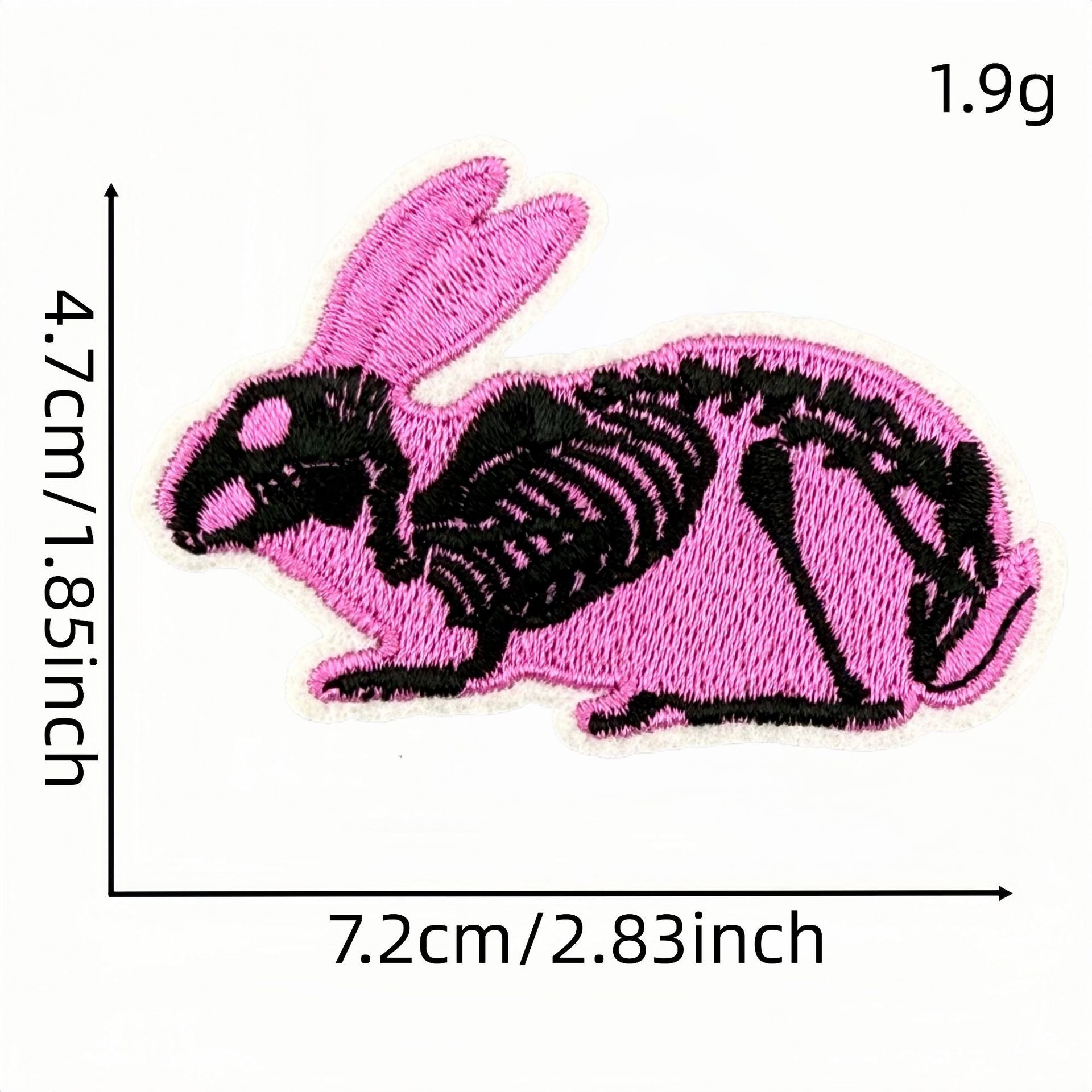 Wholesale Gothic Embroidered Iron On Patch Dark Pink Decorative Badge For Clothing DIY Accessory Trendy Gift