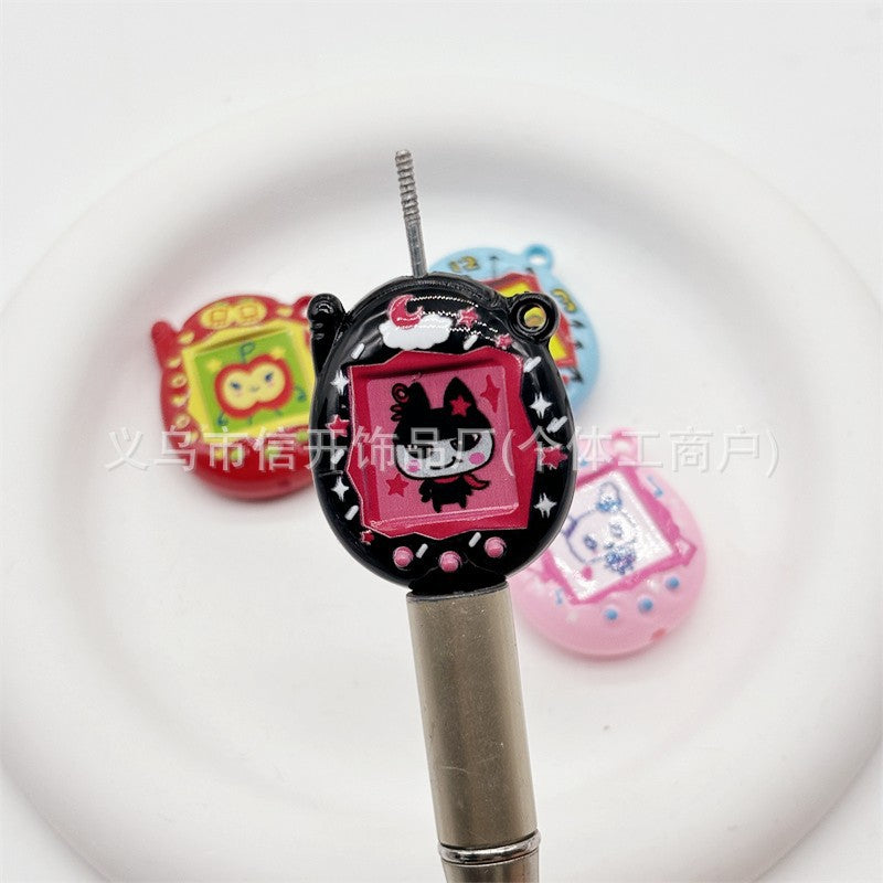 Wholesale  50pcs/pack Cartoon Print Game Machine  2D Focal Beads