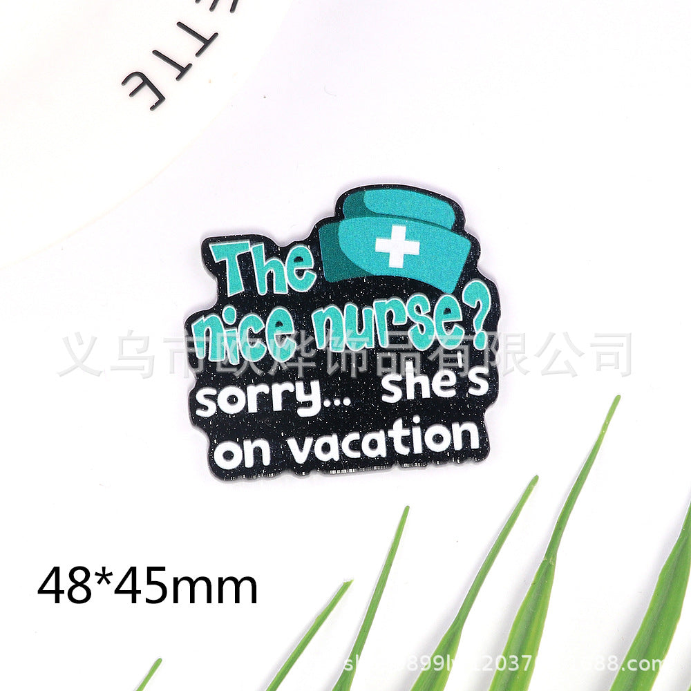 Wholesale 10pcs car love drink jewelry acrylic pin DIY patch accessories