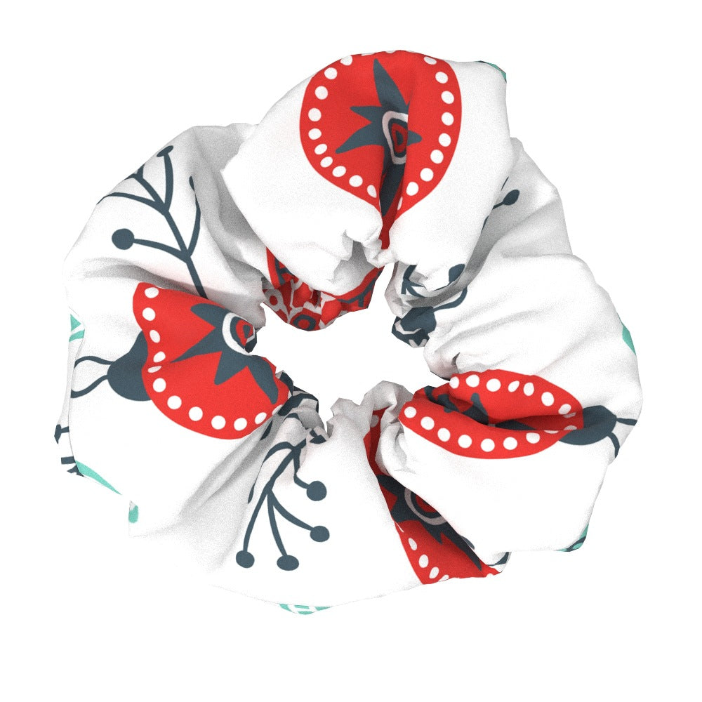 Wholesale Christmas Large Intestine Fabric Hair Ties