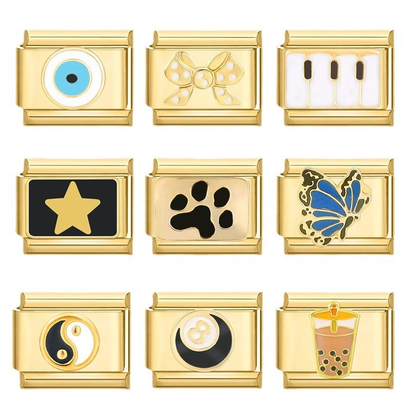 Wholesale Gold-bottomed Retro Creative Crafts Handmade Personalized Charms