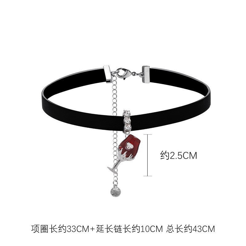 Wholesale Black Butterfly Hip Hop Hottie Personalized Pearl Necklace