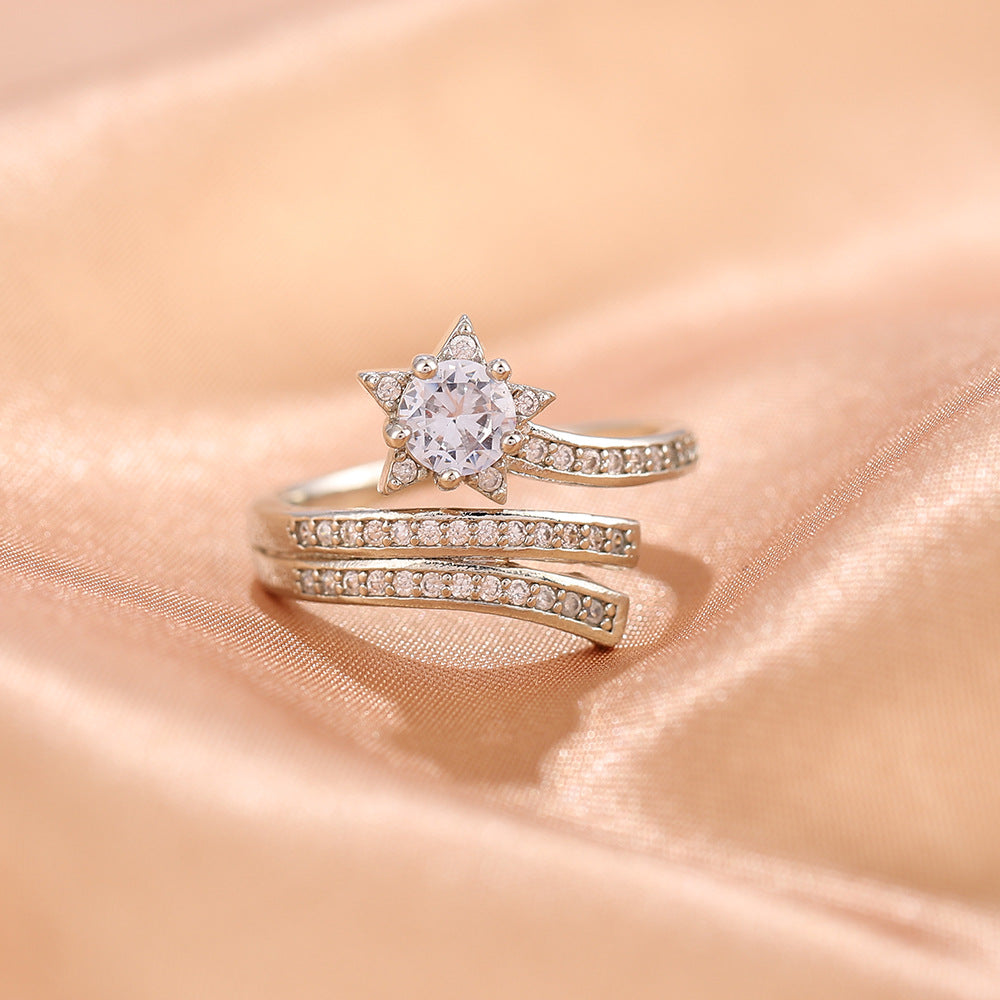 Wholesale Heavy Works Rings Time to Turn Cross Open Adjustable Ring