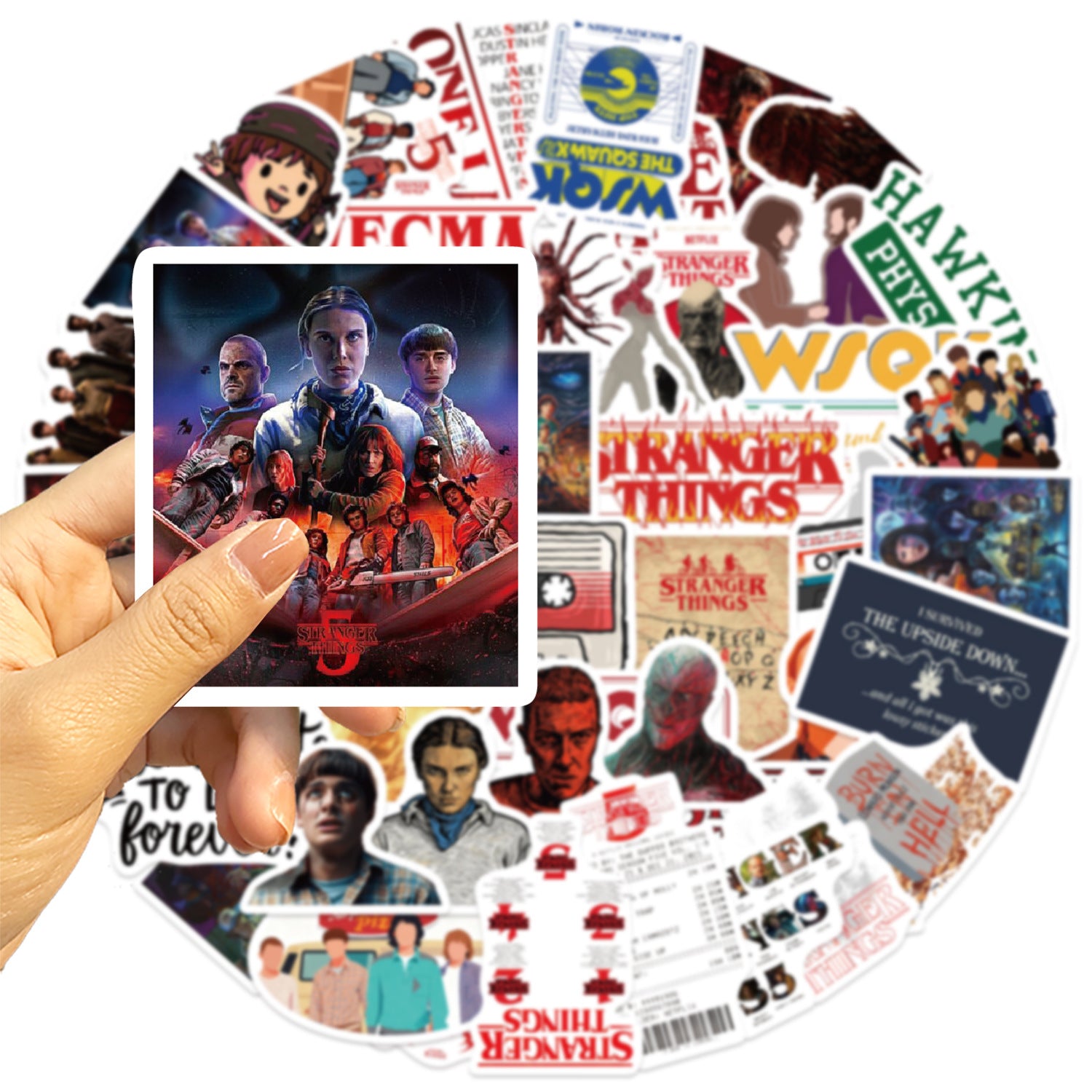 Wholesale 50pcs colorful English character cartoons Waterproof Vinyl Stickers OLY Exclusive