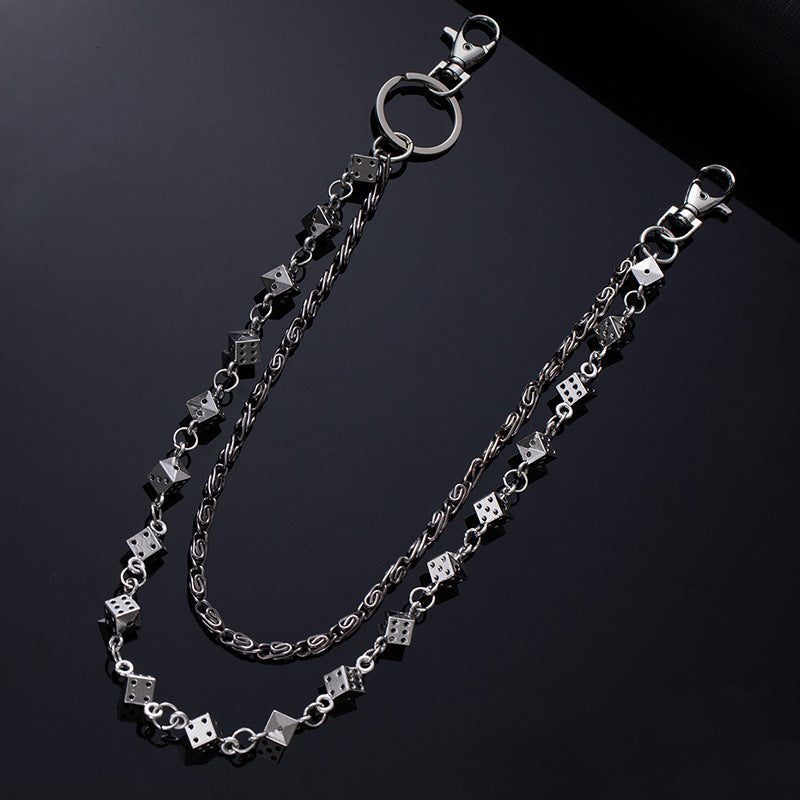 Wholesale dark punk style waist chain hip-hop accessories