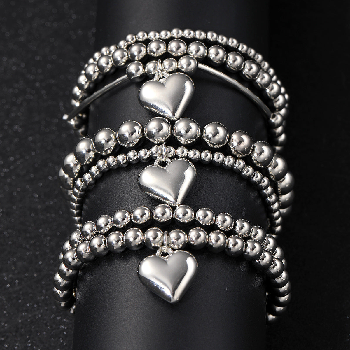 Wholesale Heart Pendant Beaded Bracelet