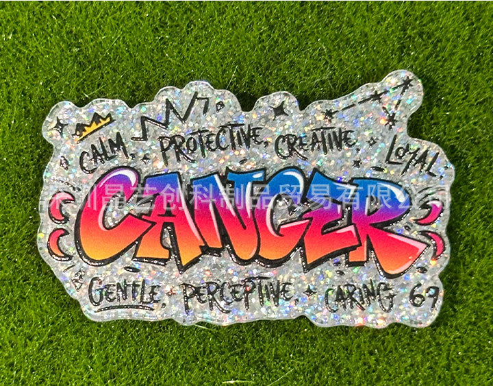 Wholesale 10pcs/pack Constellation Series Sequin Acrylic DIY Accessories