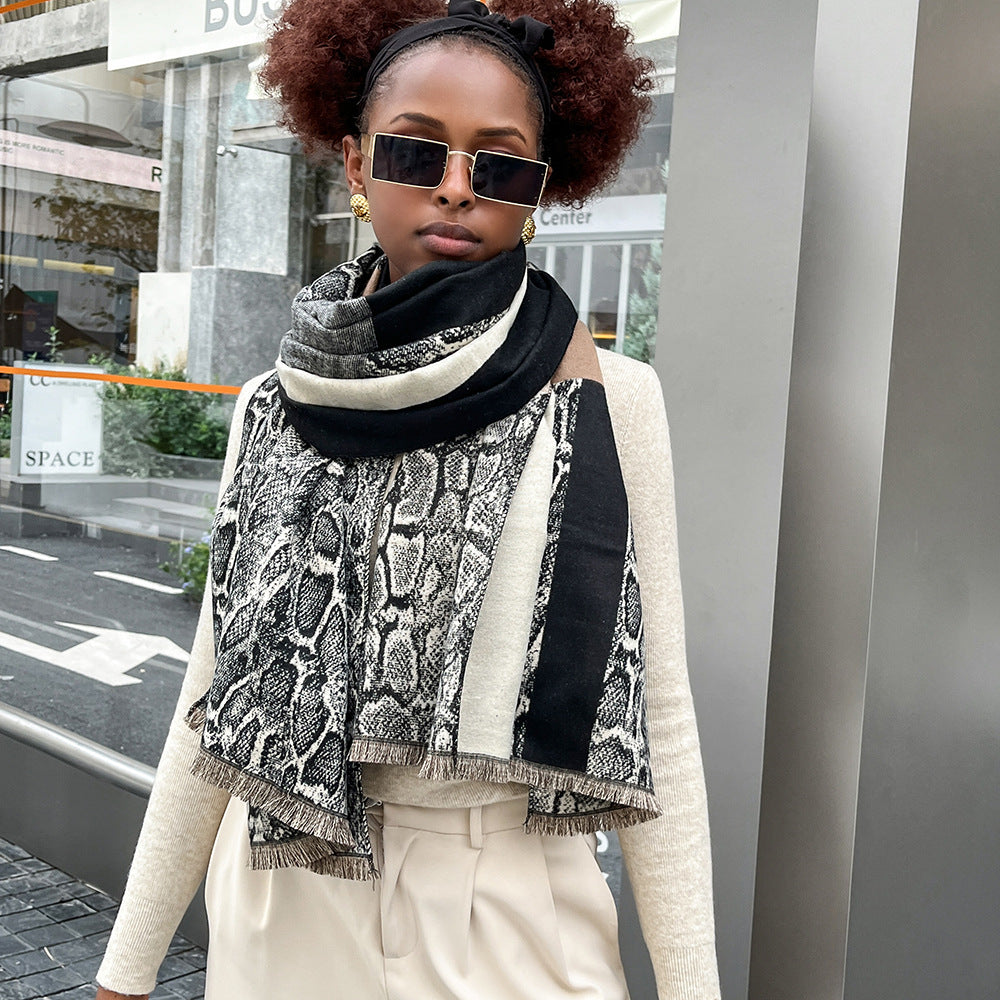 Wholesale Winter Cashmere Versatile Tassel Scarves