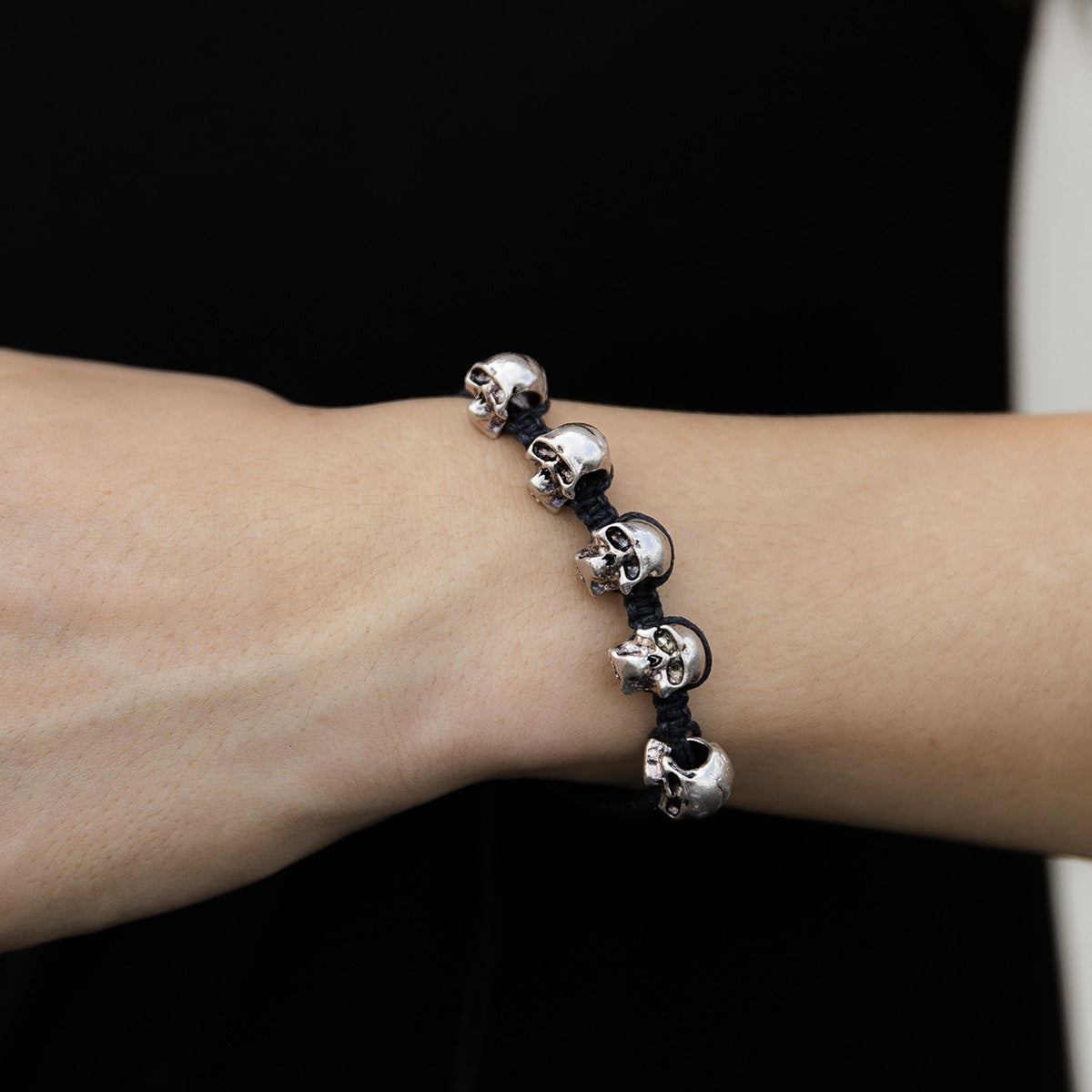 Wholesale Hip-hop Skull Men's Alloy Bracelet