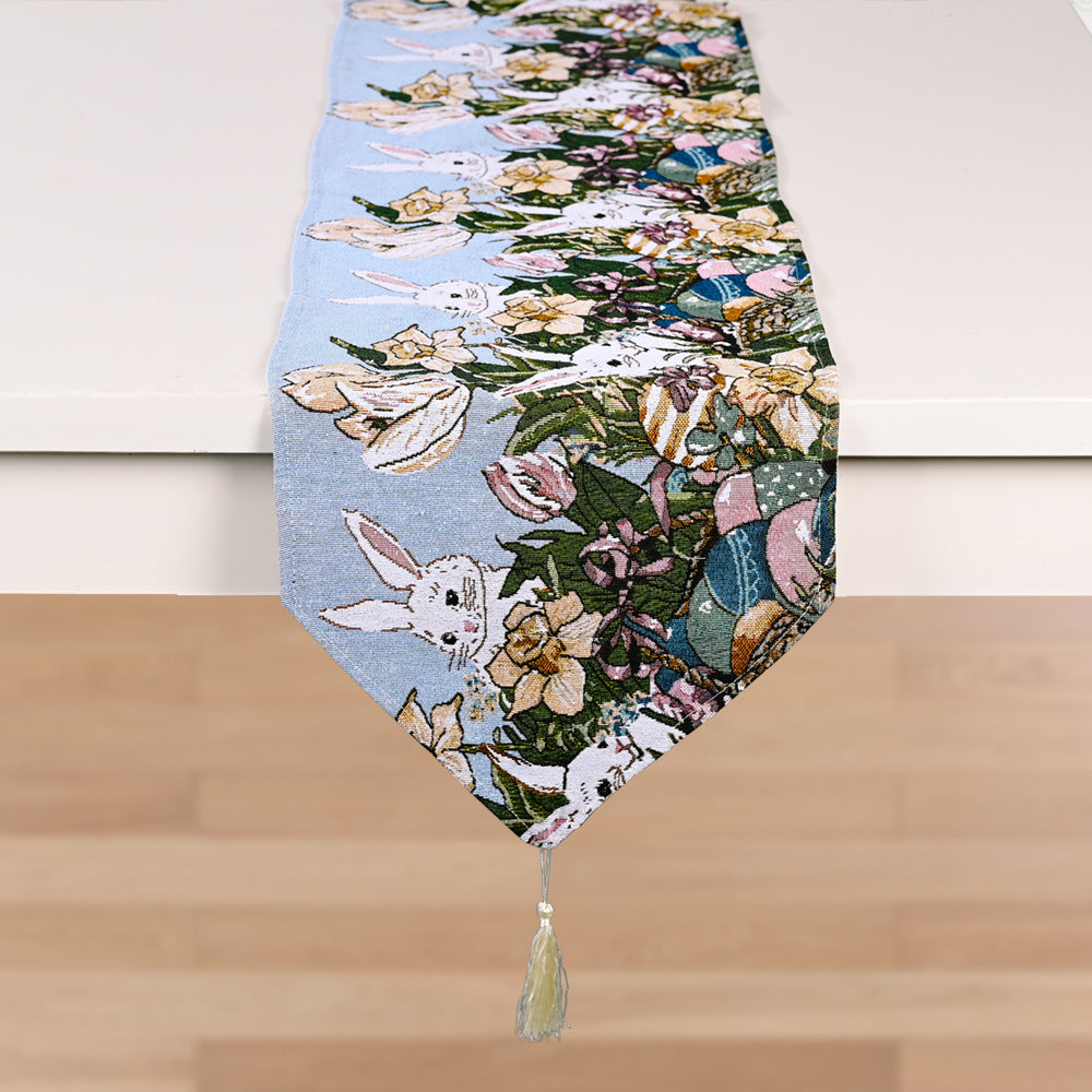 Wholesale of Easter Knitted Fabric Table and Flag Decorations