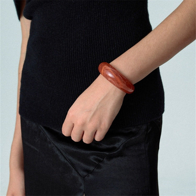 Wholesale Geometric Irregular Acrylic Ring Elegant Retro Bracelet