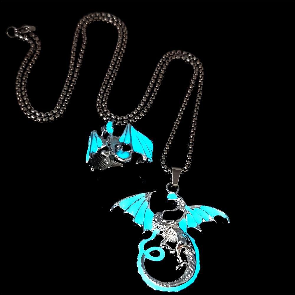 Wholesale Luminous Flying Dragon Pendant   Pterosaurus Ring  Alloy Set