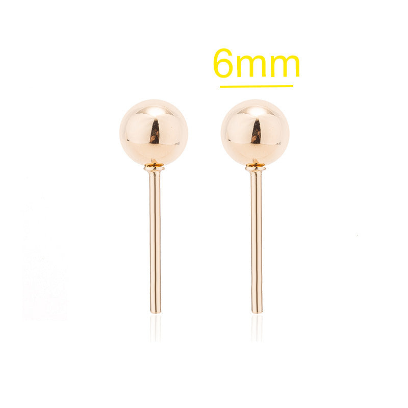 Wholesale Stainless steel polished ball earrings