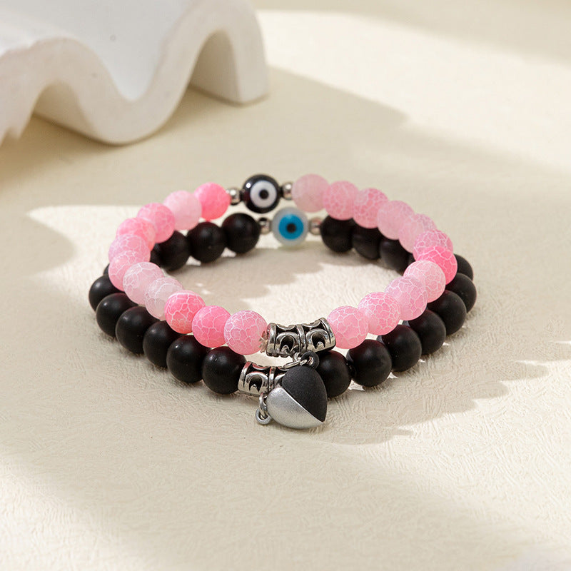 Wholesale Love Magnetic Elastic Bracelet Set