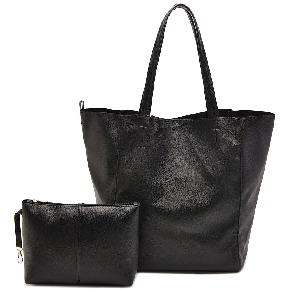 Wholesale Soft Leather Large Capacity Shoulder Hand Tote Bag