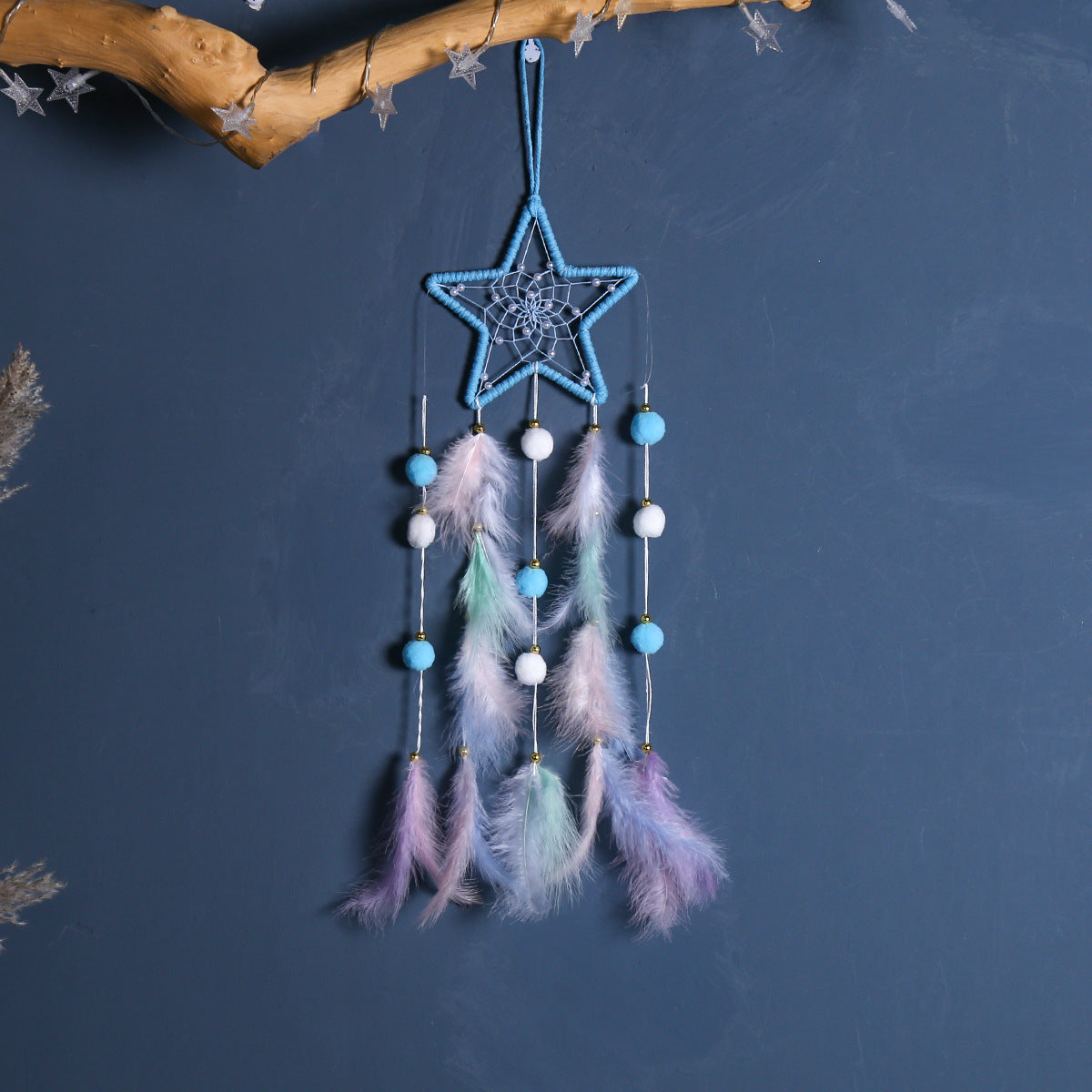 Wholesale Girly Handmade Dream Catcher Pendant Feather Woven Pendant Cute Dream Catcher
