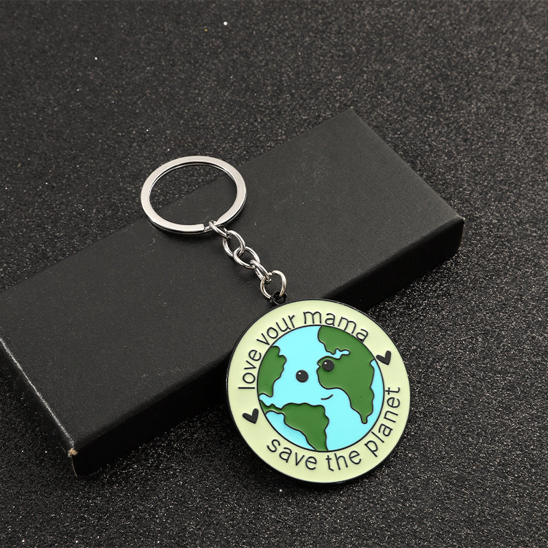 Wholesale Cartoon Earth Shape Zinc Alloy Children's Keychain