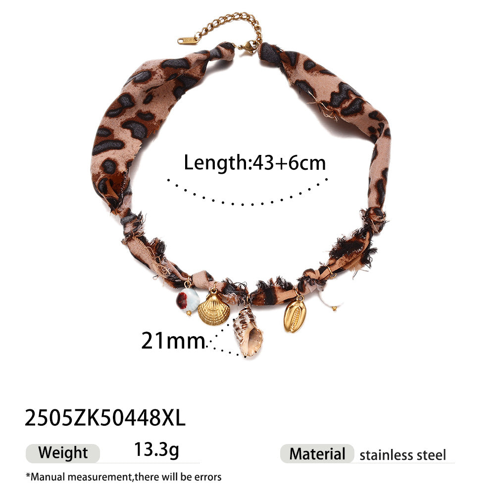 Wholesale Tina European and American Stainless Steel Pendant Necklace Sweet Cool Sexy Style Silk f Braided Colorful Necklace Clavicle Chain Necklace Jewelry
