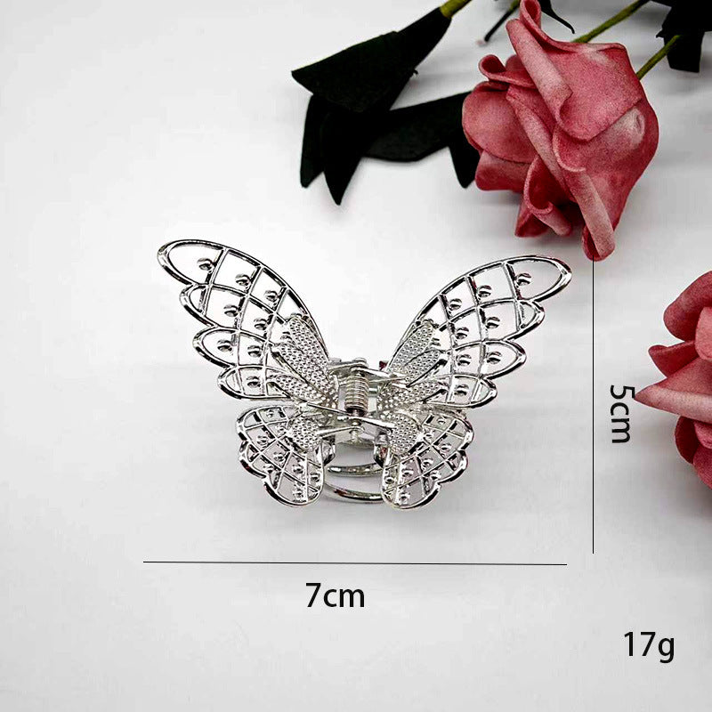 Wholesale Sweet Butterfly Clip Korean Korean-style Head Half-tied Hairpin Valentine's Day Cross-border Hollow Shark Clip Bangs Clip
