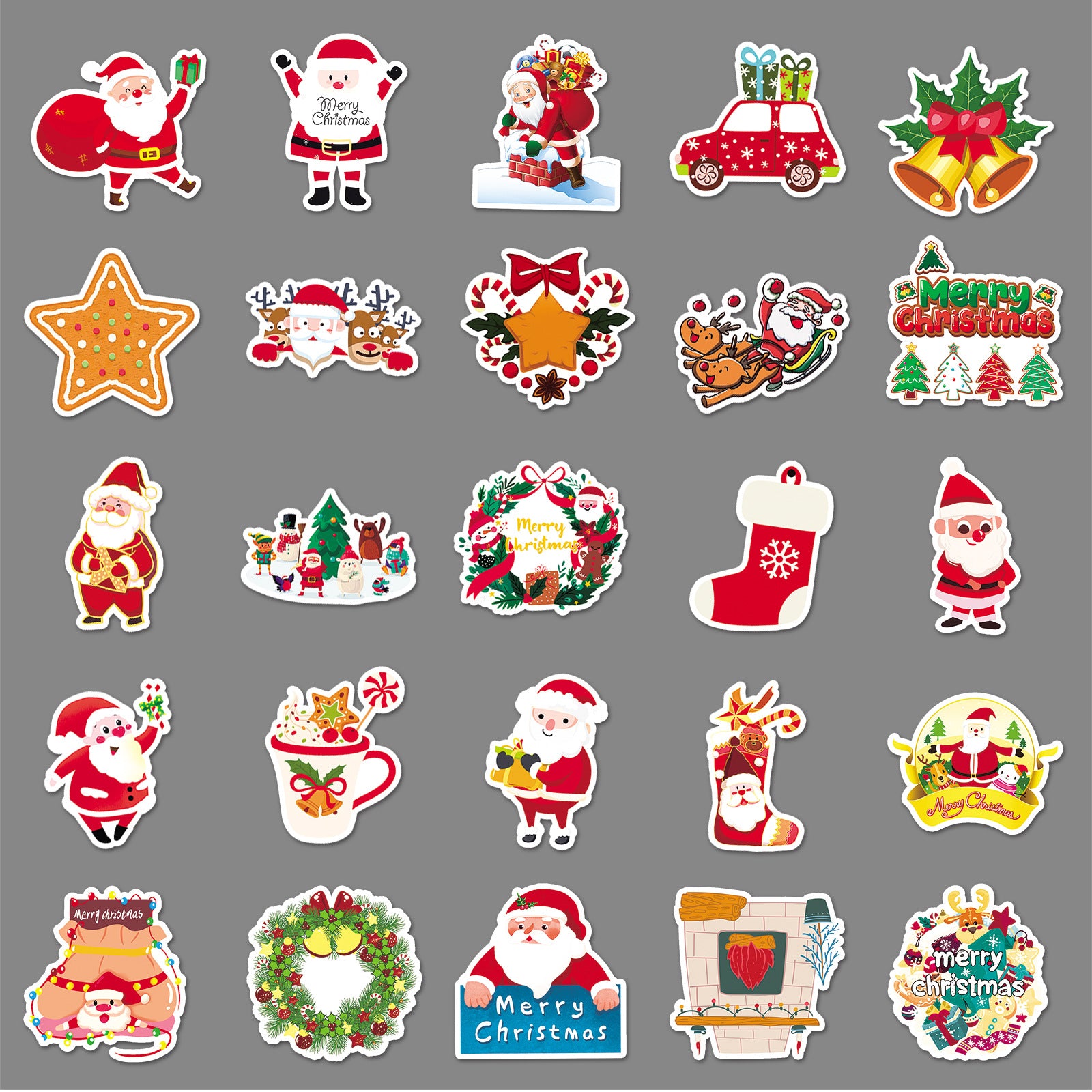 Wholesale 102 pcs/ pack Christmas  Cartoon Graffiti Holiday Theme  Sticker