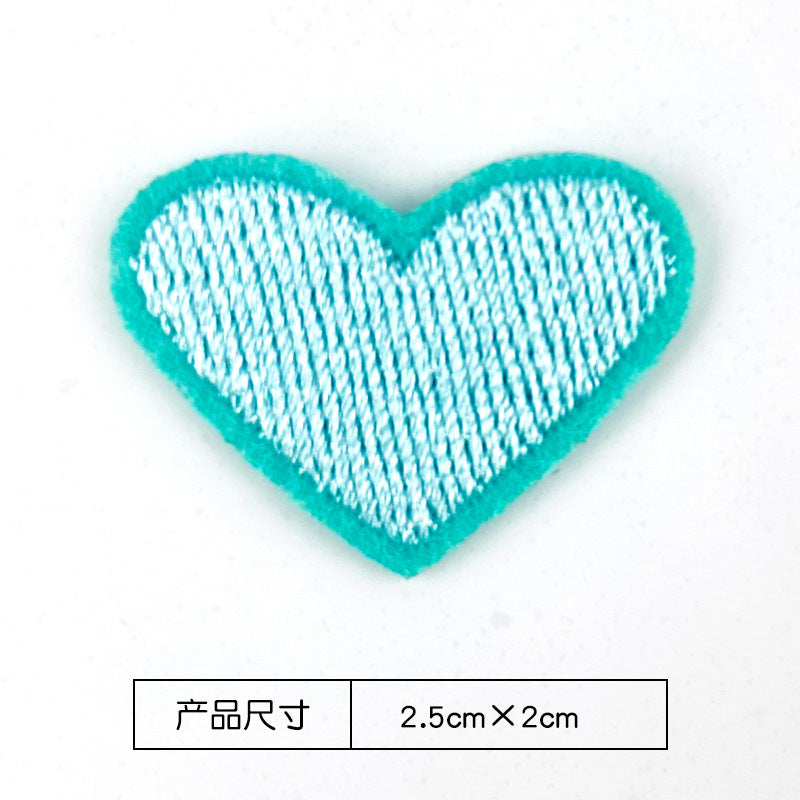 Wholesale Polyester Embroidered Heart Patch For Clothing Bags Shoes And DIY Accessories