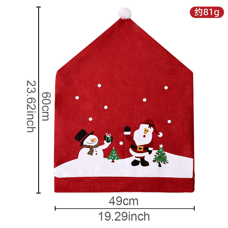 Wholesale Christmas Cartoon Forest Snowflake Chair Cover Creative