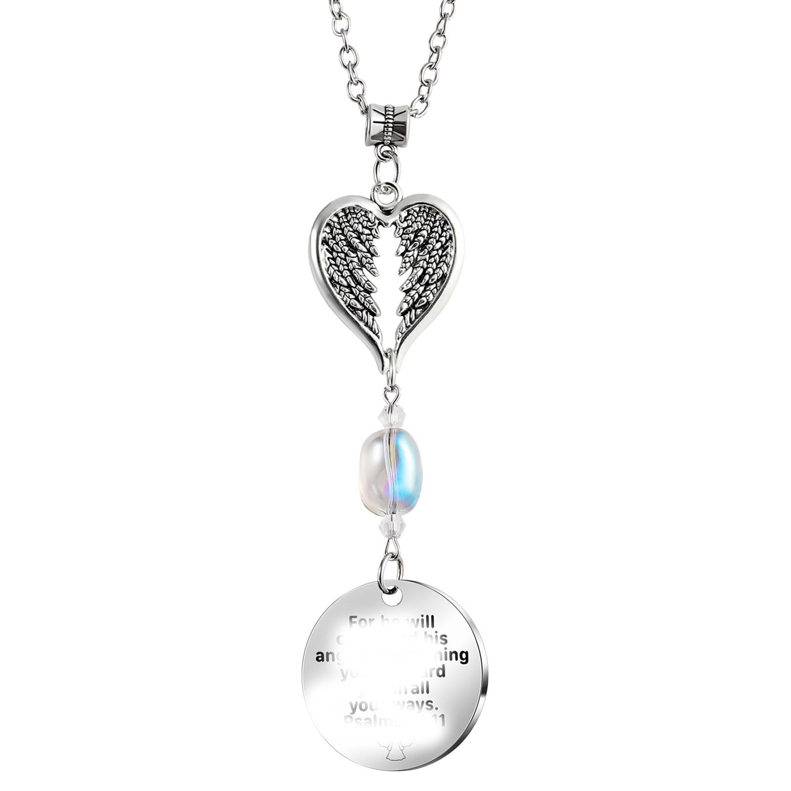 Wholesale Diamond-studded heart chain angel wing cross keychain