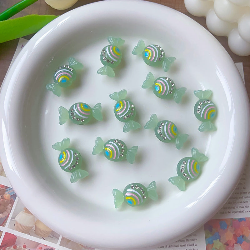 Wholesale Glow-in-the-dark rainbow candy beads Acrylic Beads