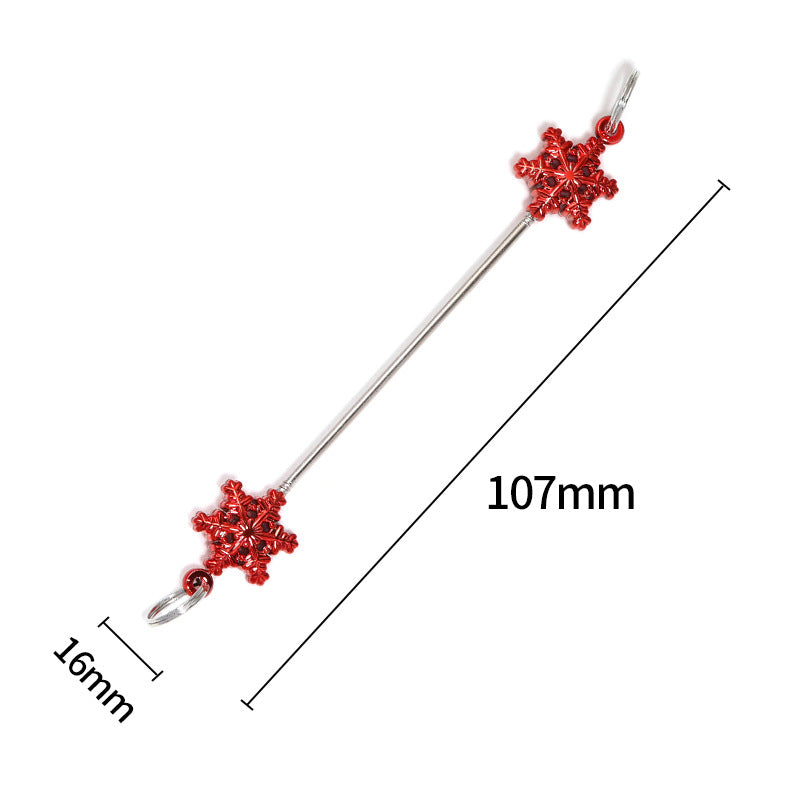Wholesale 5pcs/pack beadable pens Christmas snowflake beaded rod