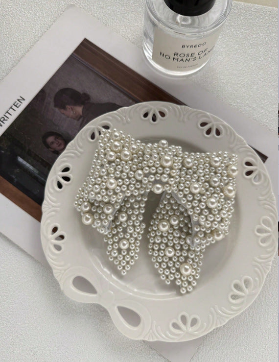 Wholesale Fashion Sweet Pearl Bow Hairpin