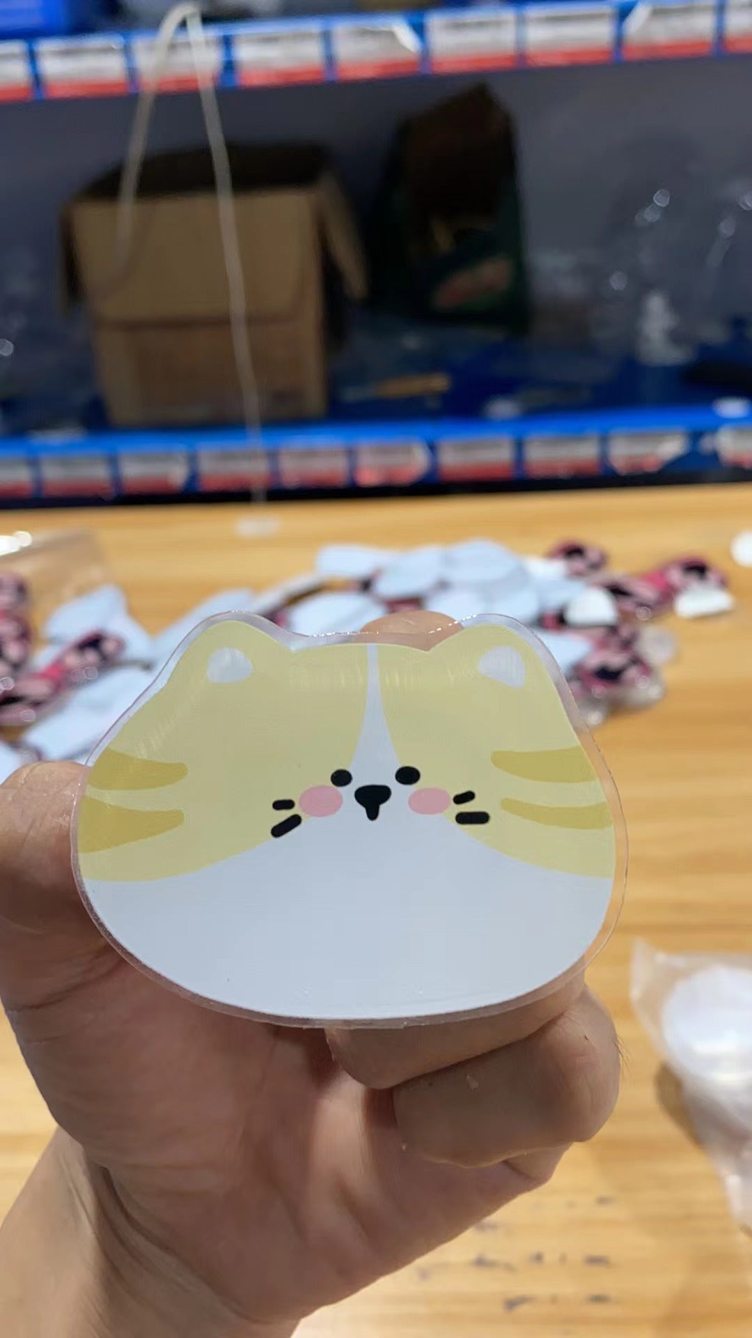 Wholesale Acrylic Phone Airbag Stand Ins Lazy Grip Cushion Adhesive Ring Holder For Phone Case Trendy Fashion Accessory Gift