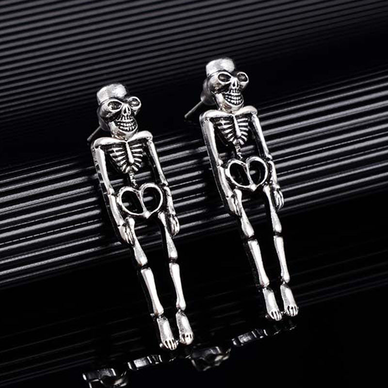 Wholesale Halloween Skeleton Exaggerated Dark Style Earrings
