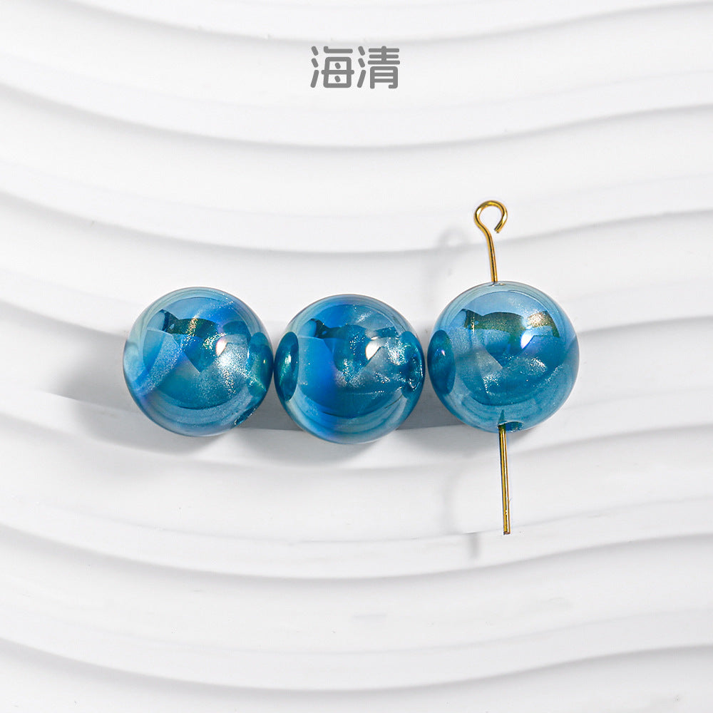 Wholesale 30pcs/1pack Meteor Straight Hole Cloud Flash DIY Beads