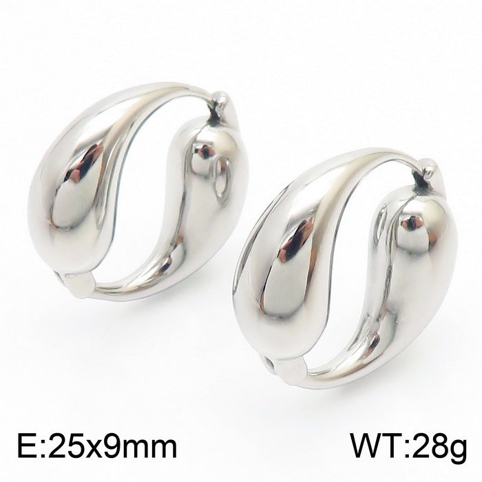 Wholesale Fashion Stainless Steel O Hoop Earrings