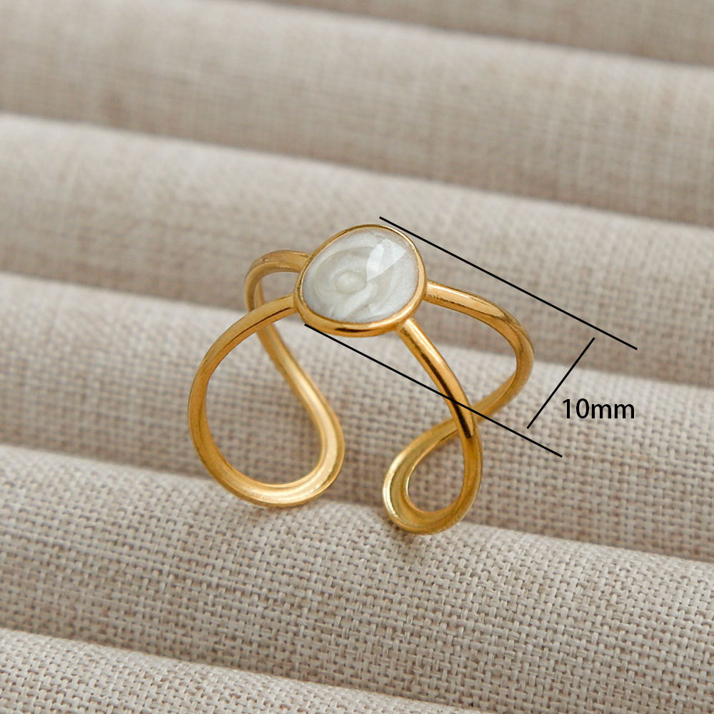 Wholesale Open Ring Stainless Steel Geometric Versatile Stainless Steel Ring