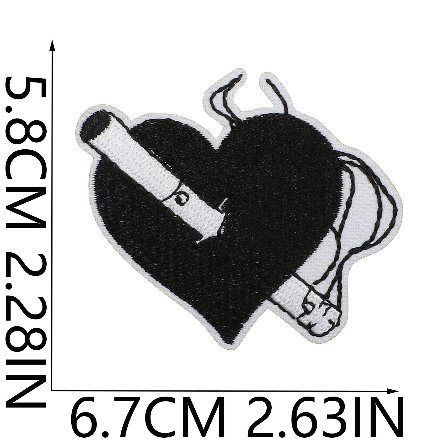 Wholesale Iron On Embroidered Patch Set Love Lips Lightning Black White Flowers Trendy Fashion Clothing Decoration Gift Resale