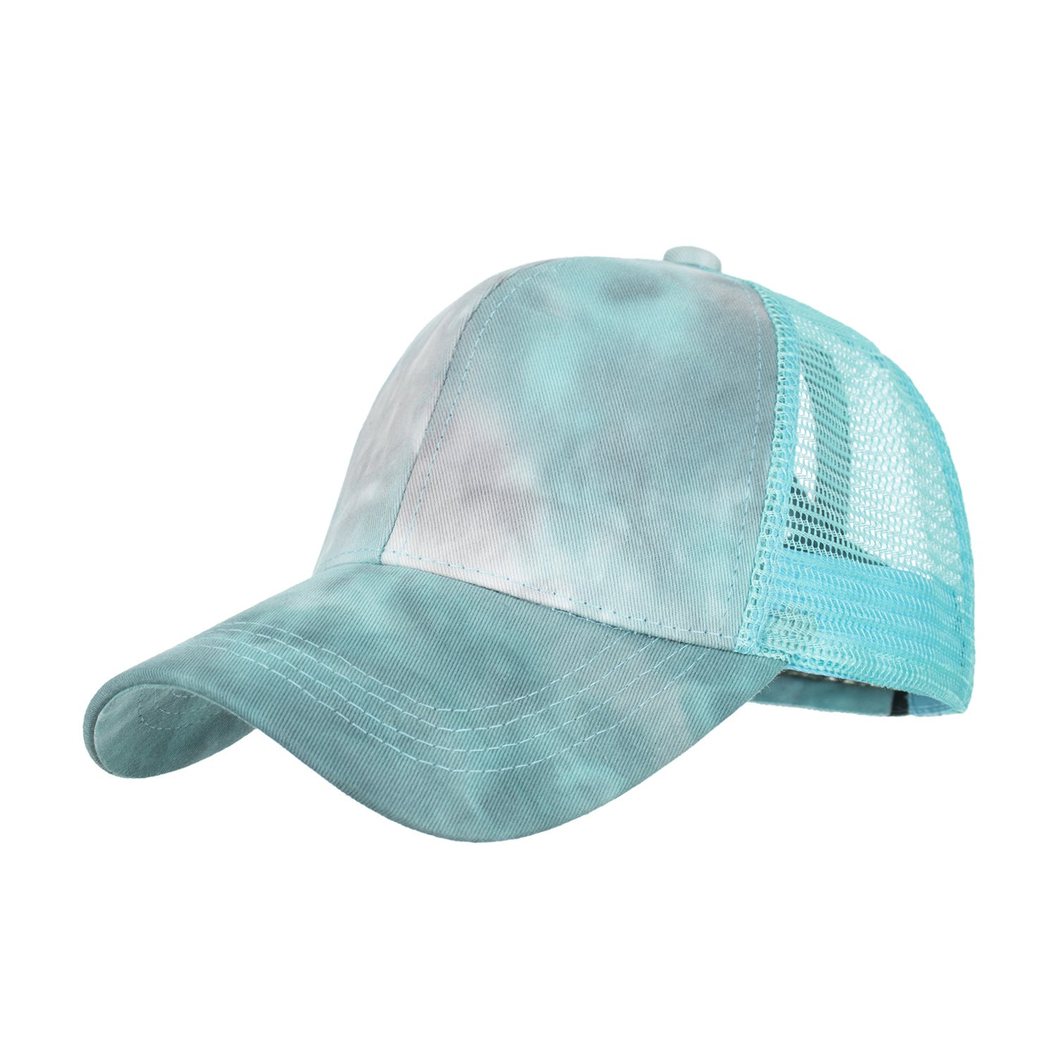 Wholesale Tie-Dye Ponytail Hole Mesh Baseball Cap