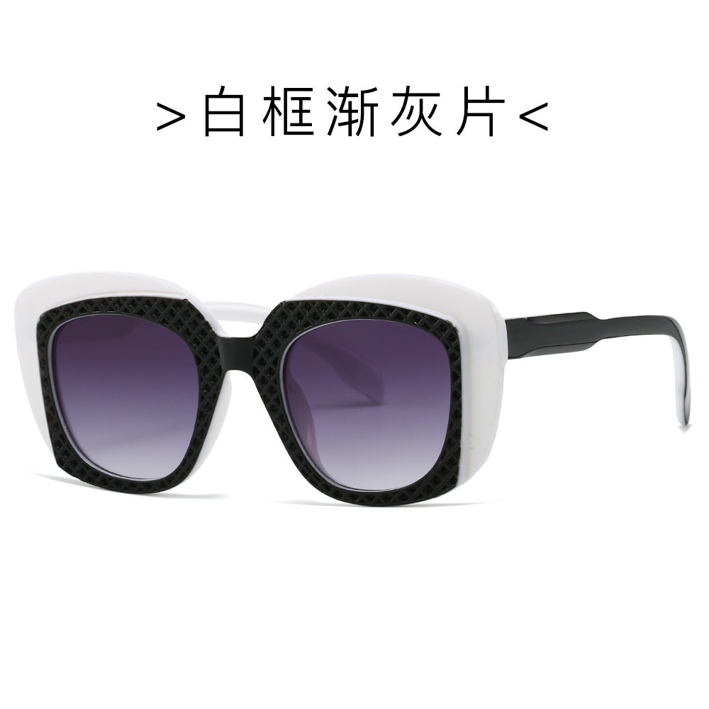 Wholesale Fashion Square Frame Plastic Sunglasses