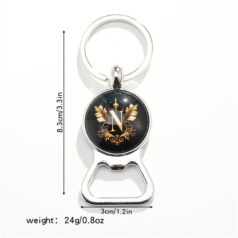 Wholesale Letter Butterfly Bottle Opener Time Gem Keychain