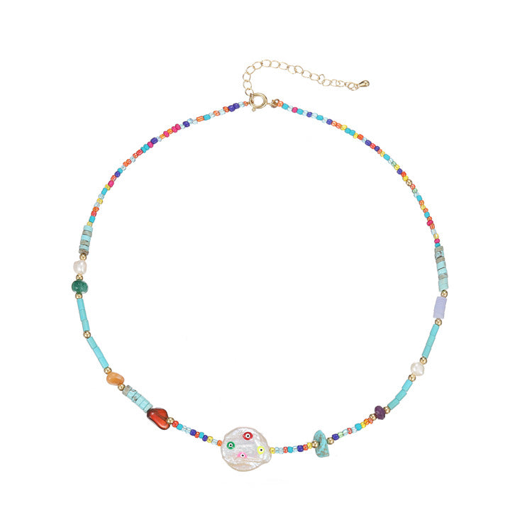 Wholesale Bohemian Beaded Medieval Necklace Collarbone Chain